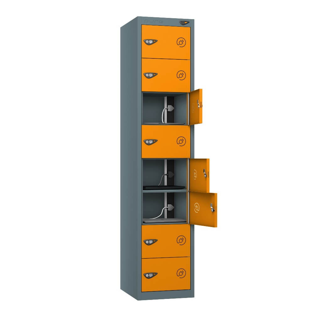 8 Compartment Laptop Charging Locker with 8 Door Access