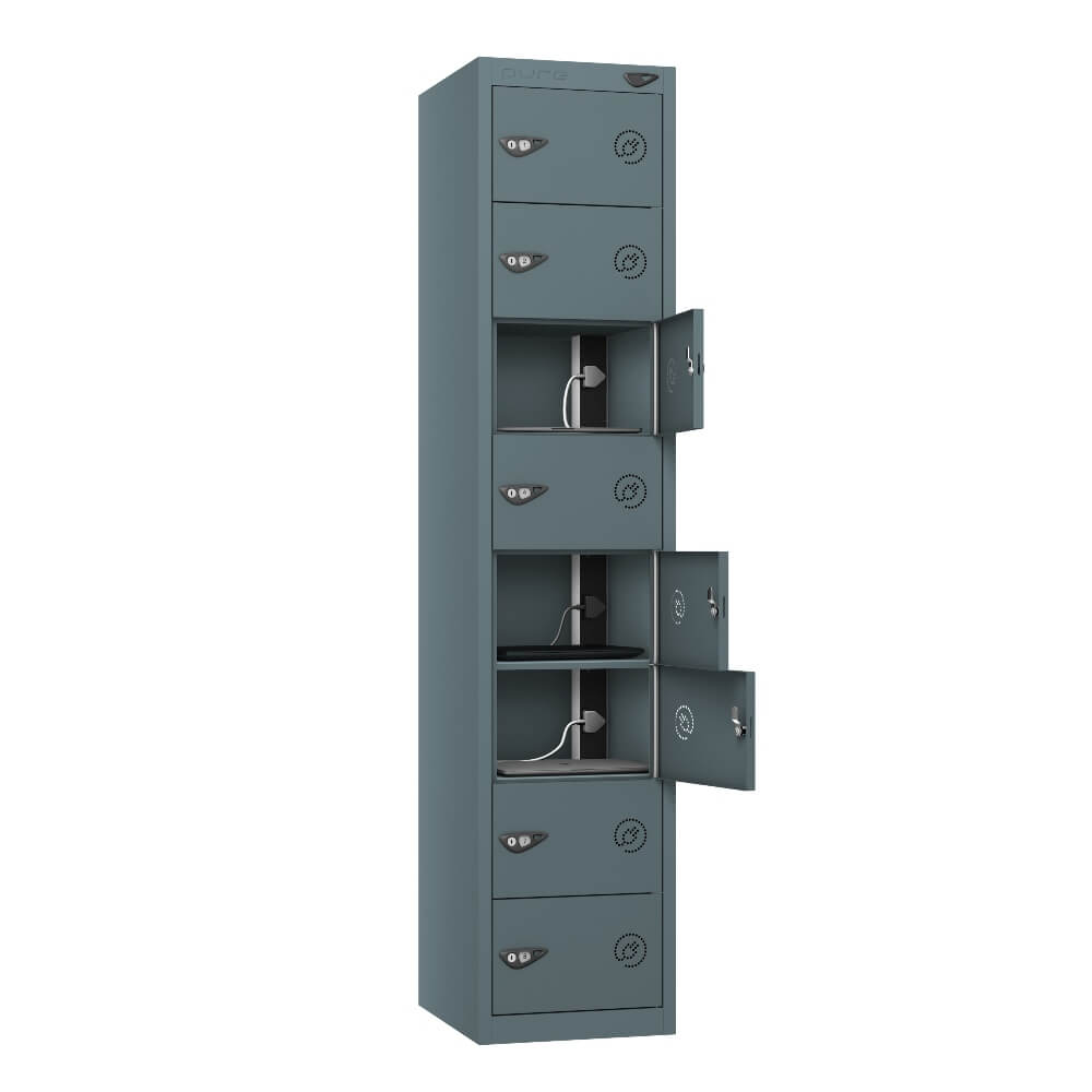 8 Compartment Laptop Charging Locker with 8 Door Access