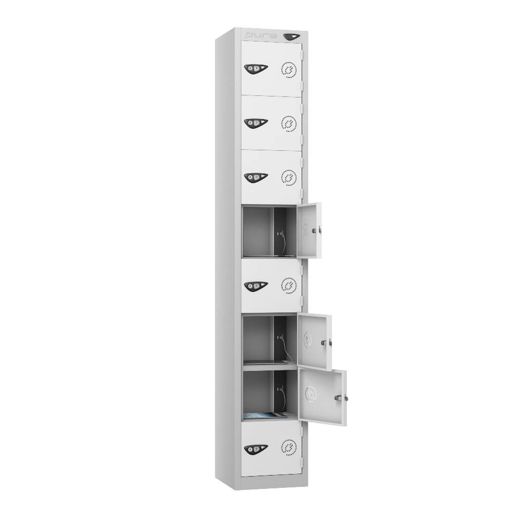 8 Compartment Tablet Charging Locker with 8 Door Access