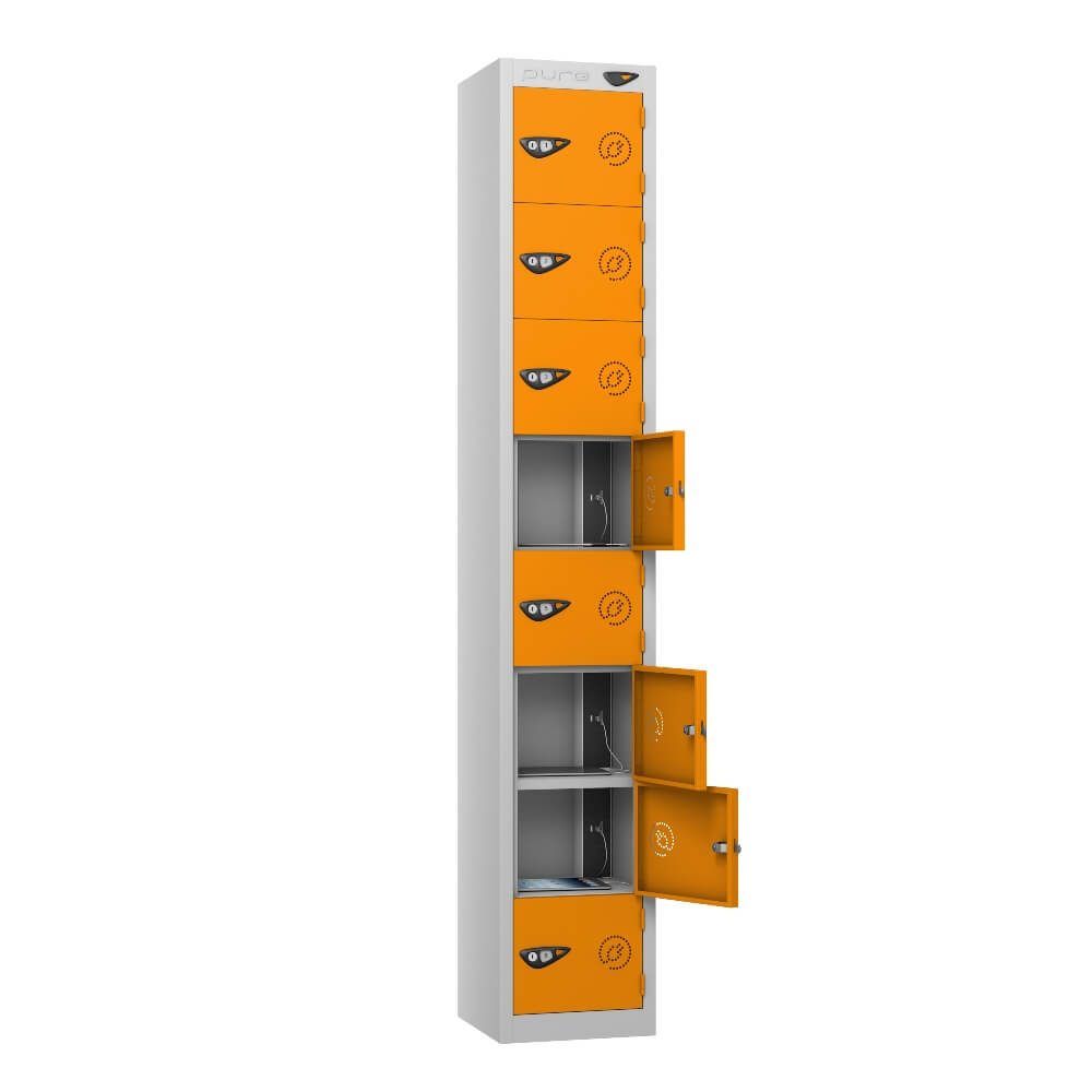 8 Compartment Tablet Charging Locker with 8 Door Access