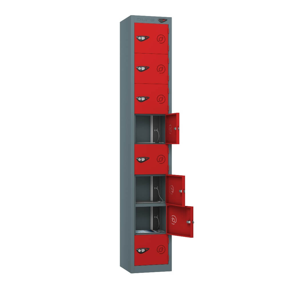 8 Compartment Tablet Charging Locker with 8 Door Access