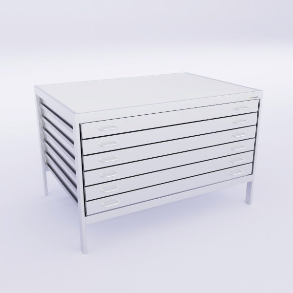 Orchard Metal Plan Chest A0 6 Drawer