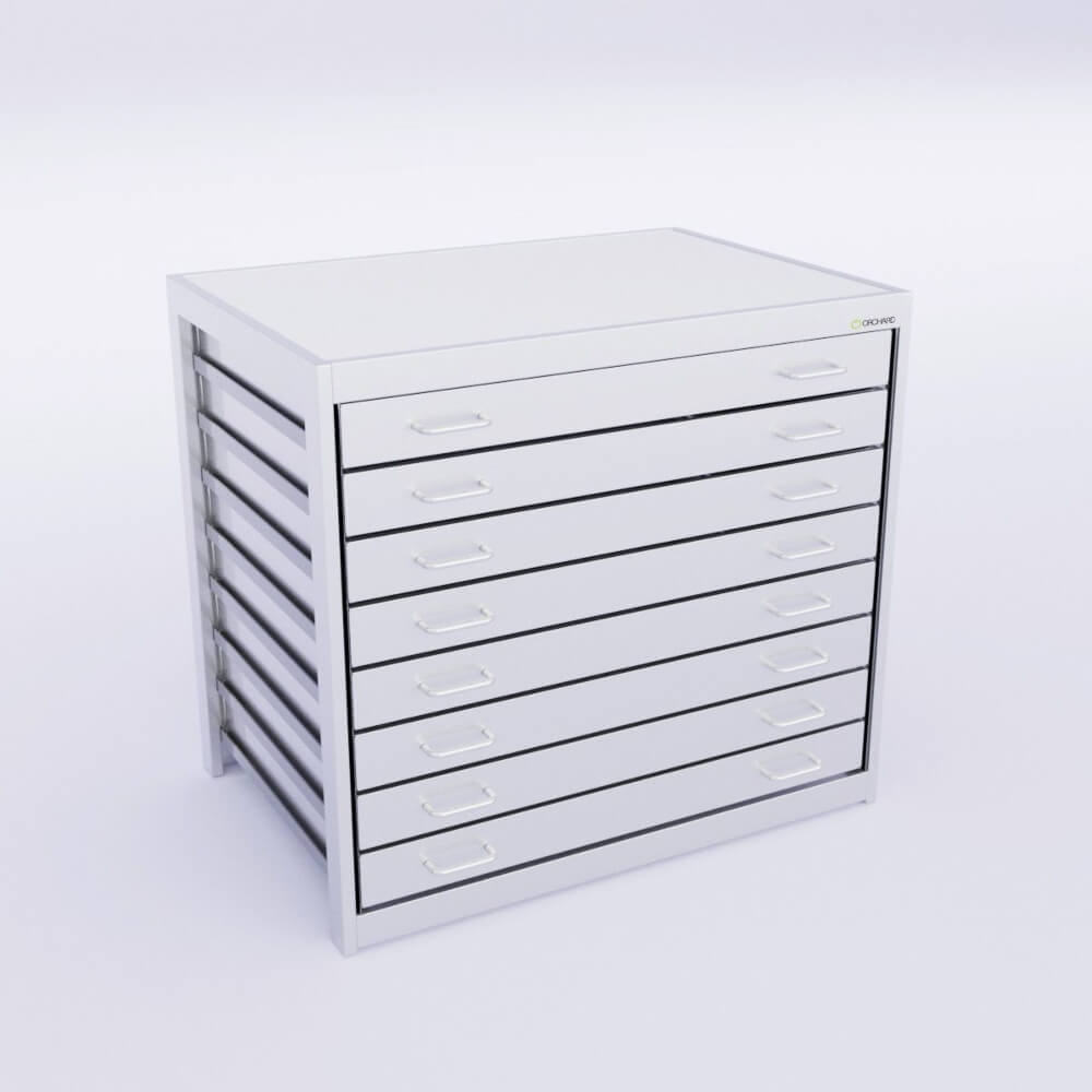 Orchard Metal Plan Chest A1 8 Drawer