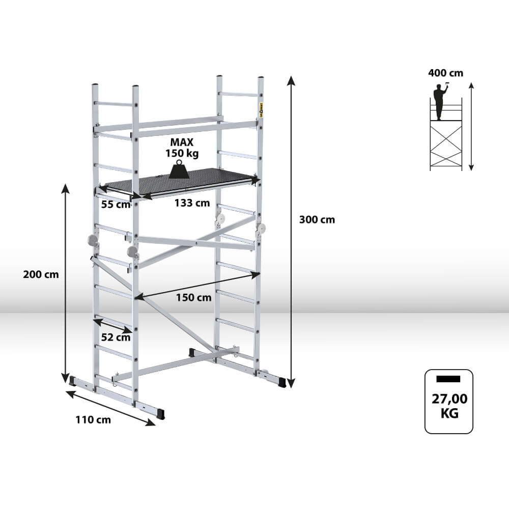 Aluminium Ikar Scaffolding Tower