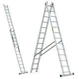 Aluminium Pro Double Section Combination Ladder
