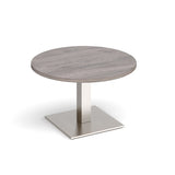 Brescia Circular Coffee Table with Brushed Steel Base
