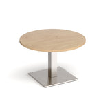 Brescia Circular Coffee Table with Brushed Steel Base