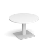 Brescia Circular Coffee Table with White Base
