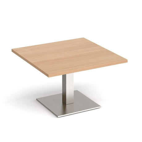 Brescia Square Coffee Table with Brushed Steel Base