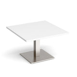 Brescia Square Coffee Table with Brushed Steel Base