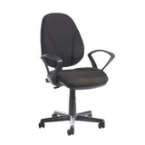 Bilboa Fabric Operators Chair with Lumbar Support and Fixed Arms