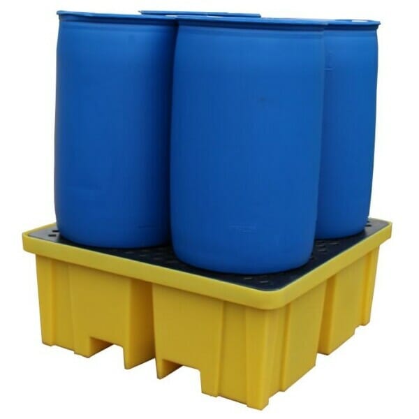 Drum Spill Pallet for 4 Drums High Capacity Sump