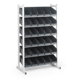 Stacking Bin Rack with Storage Containers - 990 x 600 x 1670mm (WxDxH)