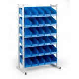 Stacking Bin Rack with Storage Containers - 990 x 600 x 1670mm (WxDxH)