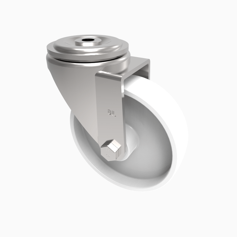 Nylon Bolt Hole Swivel Castor 125mm 300kg Load