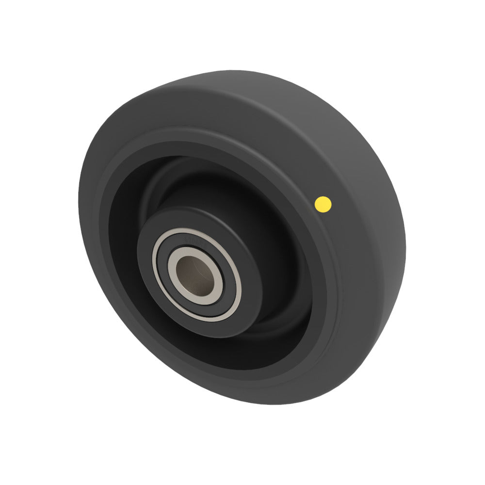 Electrically Conductive Rubber 160mm Ball Bearing Wheel 400kg Load