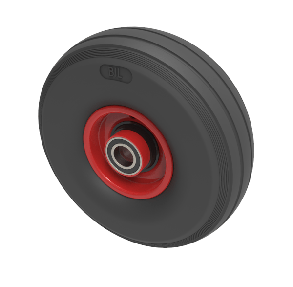 Puncture Proof Polyurethane 260mm Ball Bearing Wheel 100kg Load