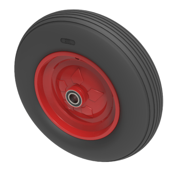 Puncture Proof Polyurethane 400mm Ball Bearing Wheel 200kg Load