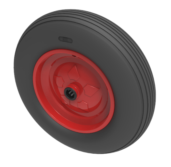 Puncture Proof Polyurethane 400mm Roller Bearing Wheel 200kg Load