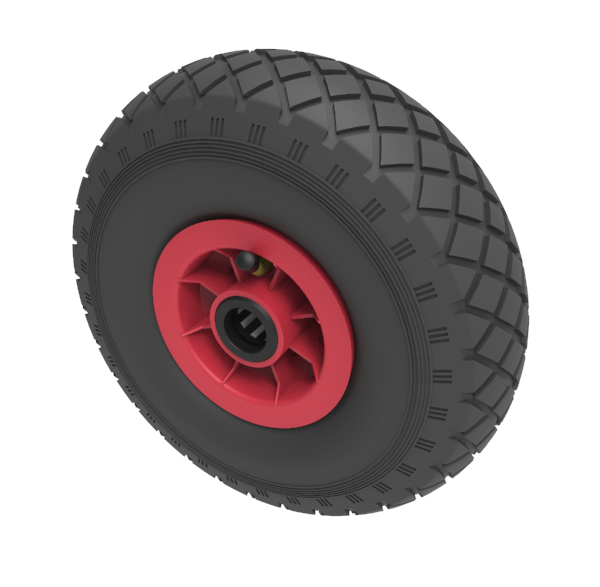 Pneumatic 260mm Roller Bearing Wheel 120kg Load