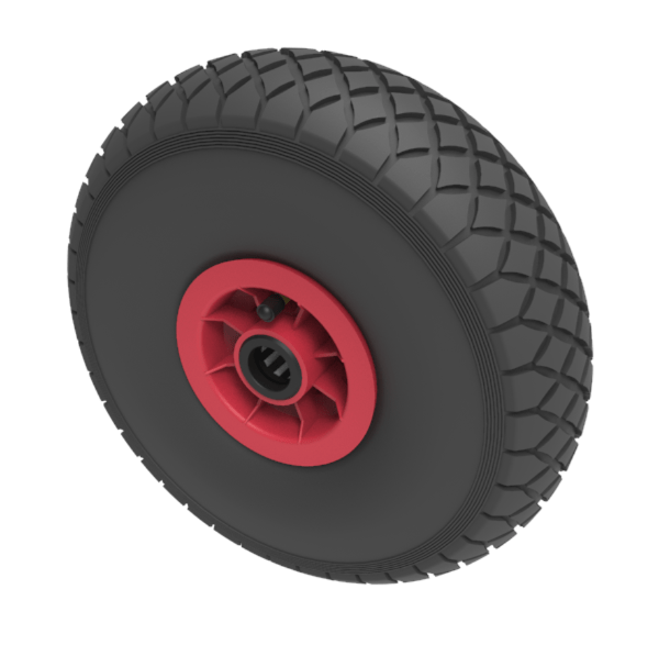 Pneumatic 300mm Roller Bearing Wheel 155kg Load