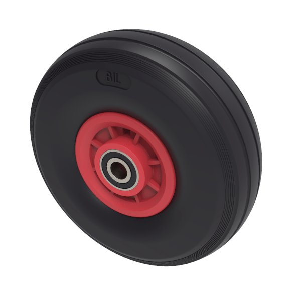 Puncture Proof Polyurethane 260mm Ball Bearing Wheel 150kg Load