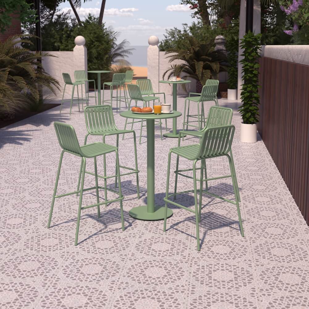 Breeze Outdoor Bar Stool - Brick Dust
