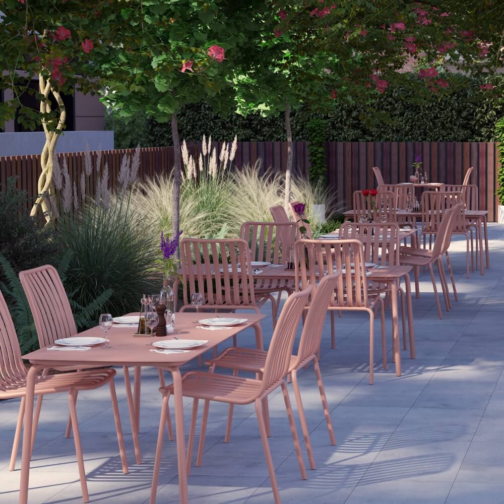 Breeze Outdoor Bar Stool - Brick Dust