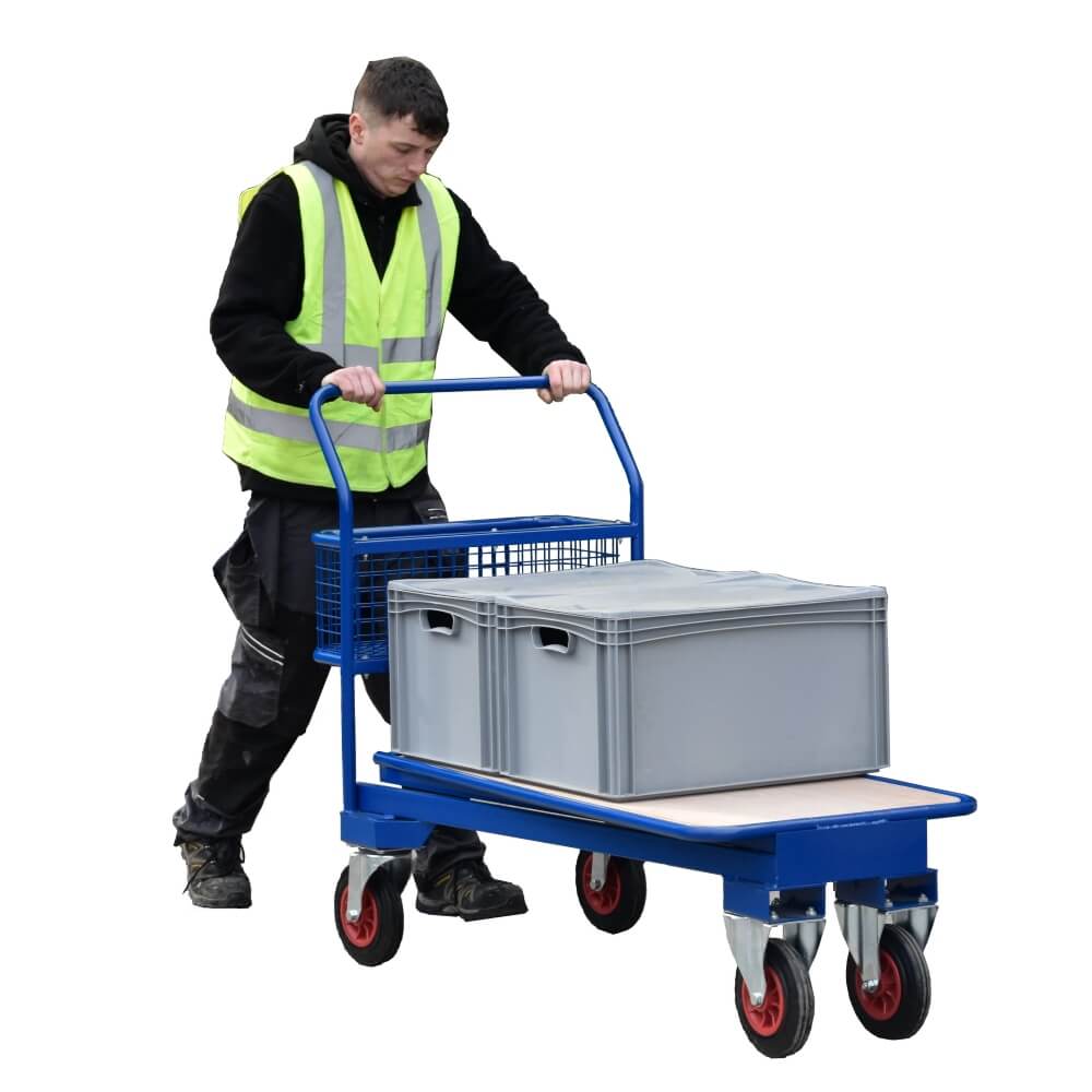 Cash and Carry Trolley with Fixed Basket