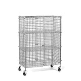 Chrome Wire Mobile Security Cage 3 Shelves