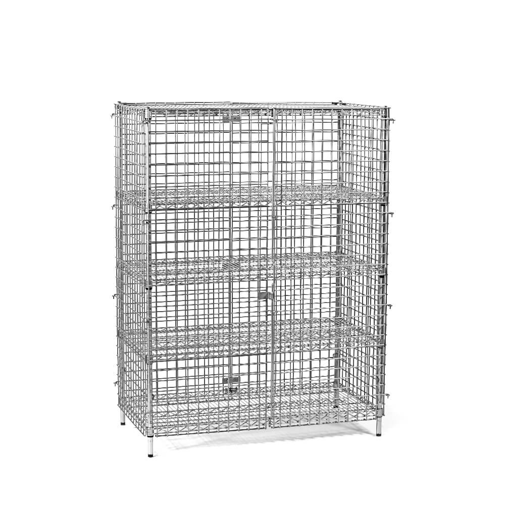 Chrome Wire Security Cage 4 Shelves