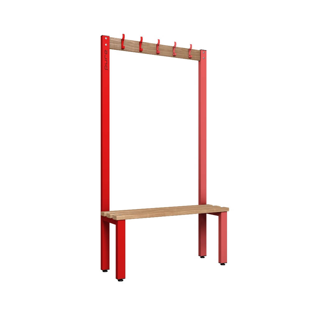 Cloakroom Bench and Coat Hook Rail 1000mm