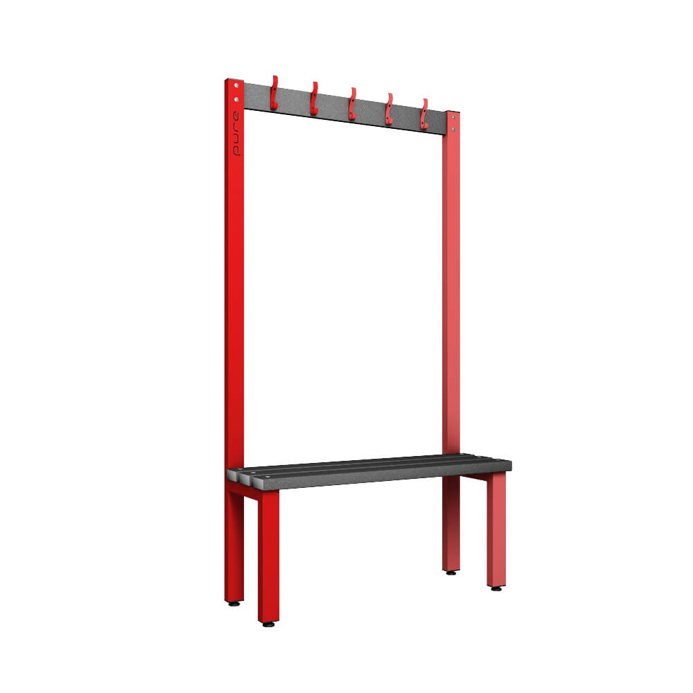 Cloakroom Bench and Coat Hook Rail 1000mm