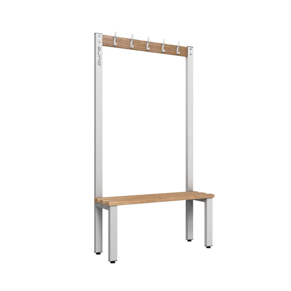 Cloakroom Bench and Coat Hook Rail 1000mm