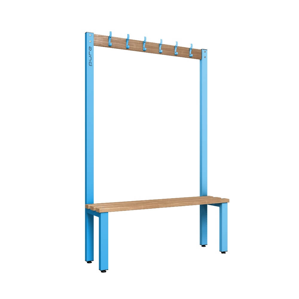 Cloakroom Bench and Coat Hook Rail 1200mm