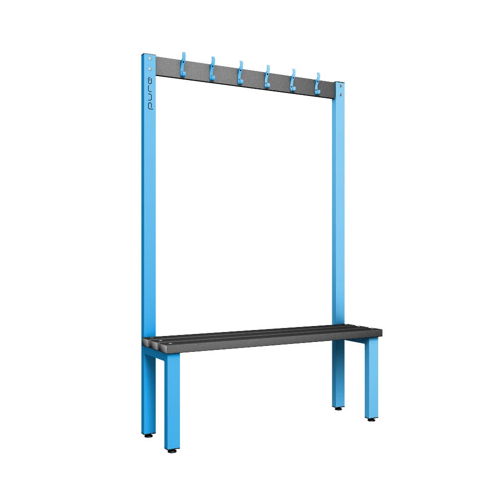 Cloakroom Bench and Coat Hook Rail 1200mm