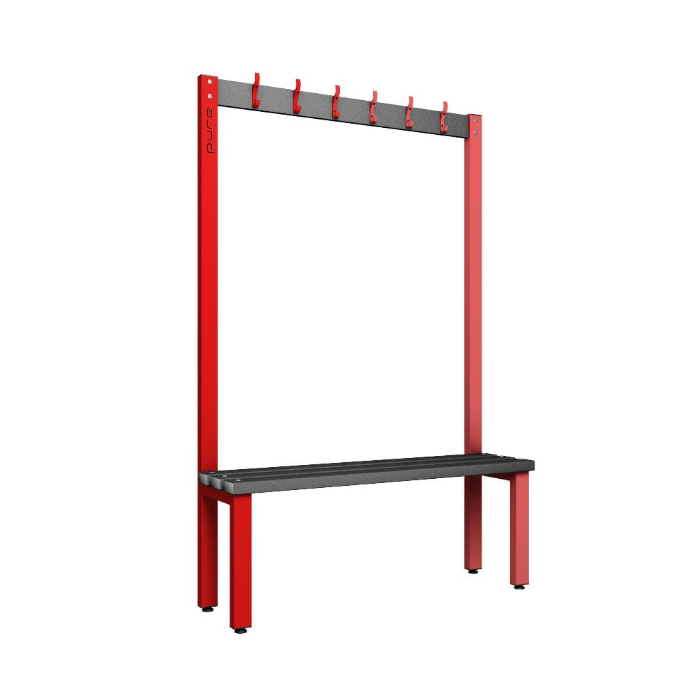 Cloakroom Bench and Coat Hook Rail 1200mm