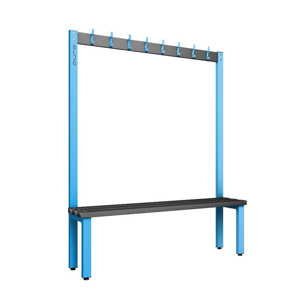 Cloakroom Bench and Coat Hook Rail 1500mm