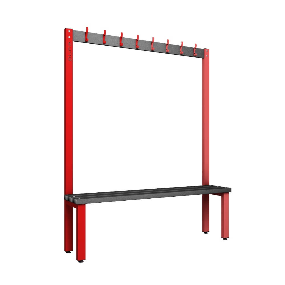Cloakroom Bench and Coat Hook Rail 1500mm