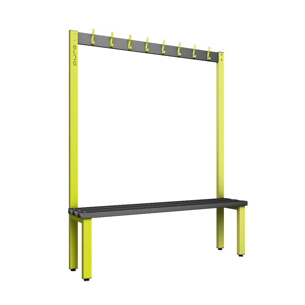 Cloakroom Bench and Coat Hook Rail 1500mm
