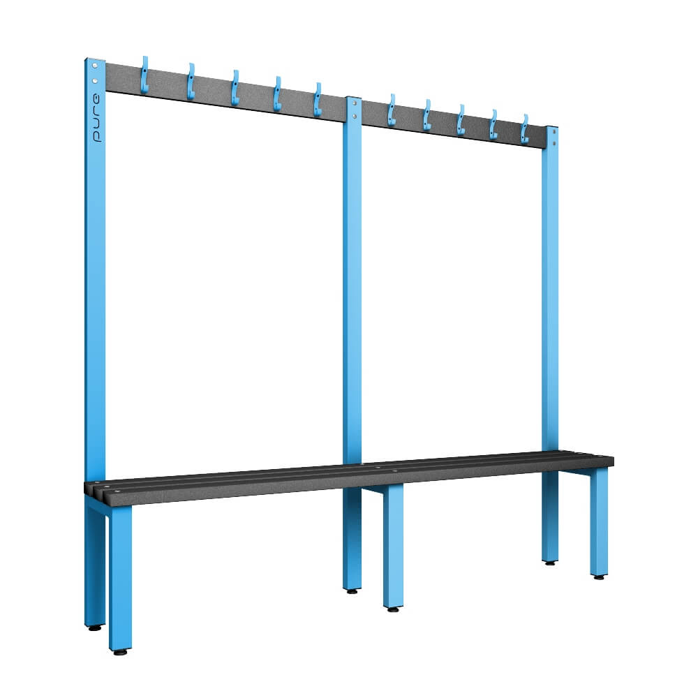 Cloakroom Bench and Coat Hook Rail 2000mm