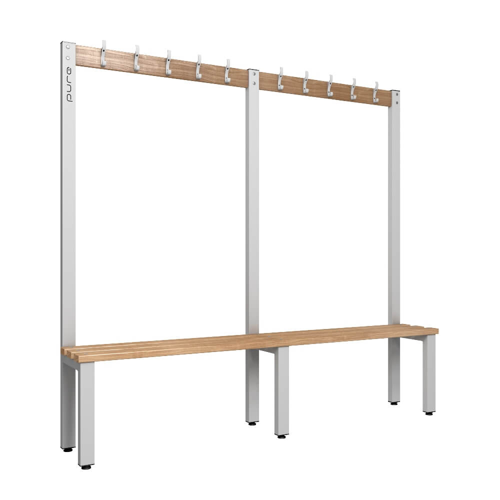 Cloakroom Bench and Coat Hook Rail 2000mm