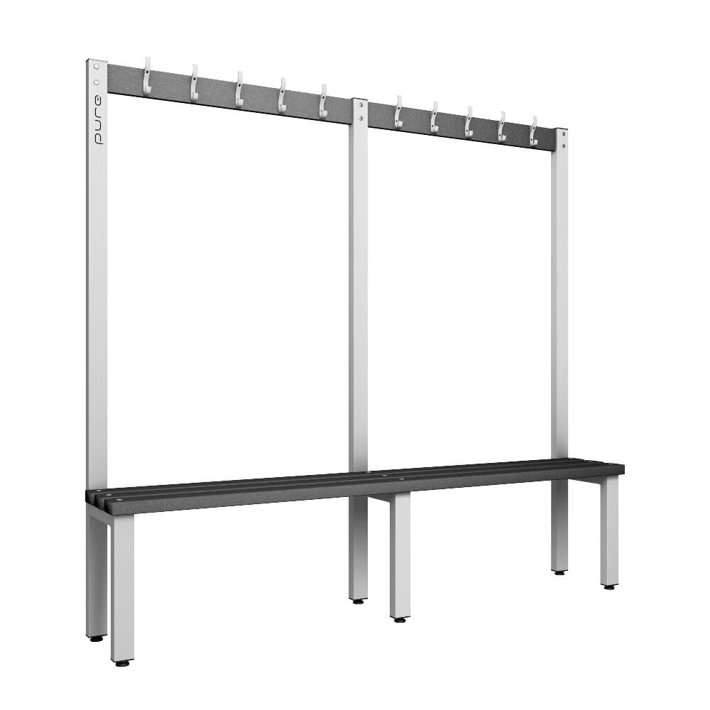 Cloakroom Bench and Coat Hook Rail 2000mm