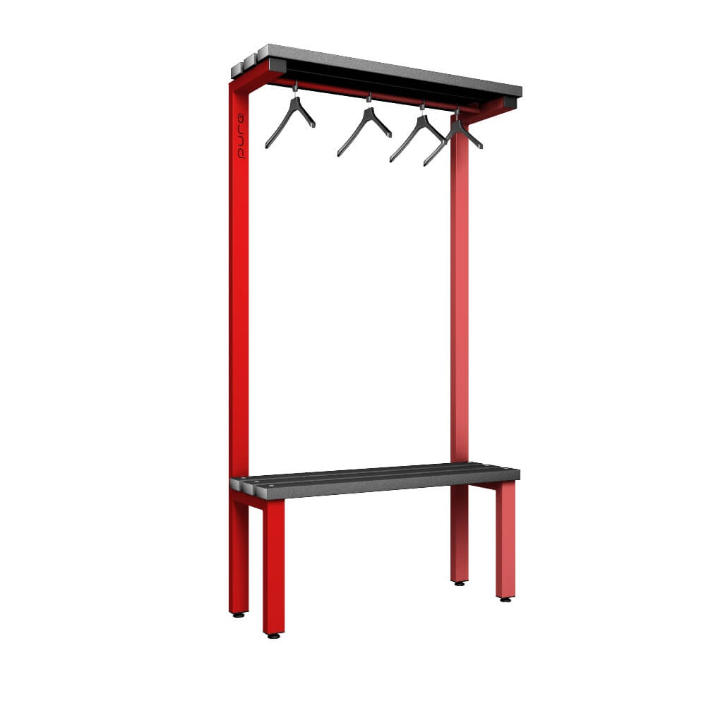 Cloakroom Bench and Hanger Rail 1000mm