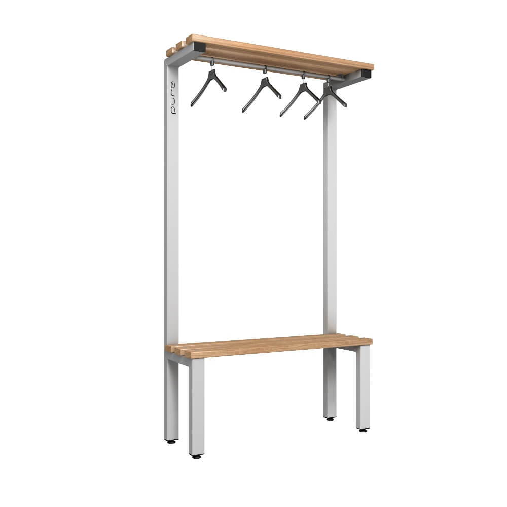 Cloakroom Bench and Hanger Rail 1000mm