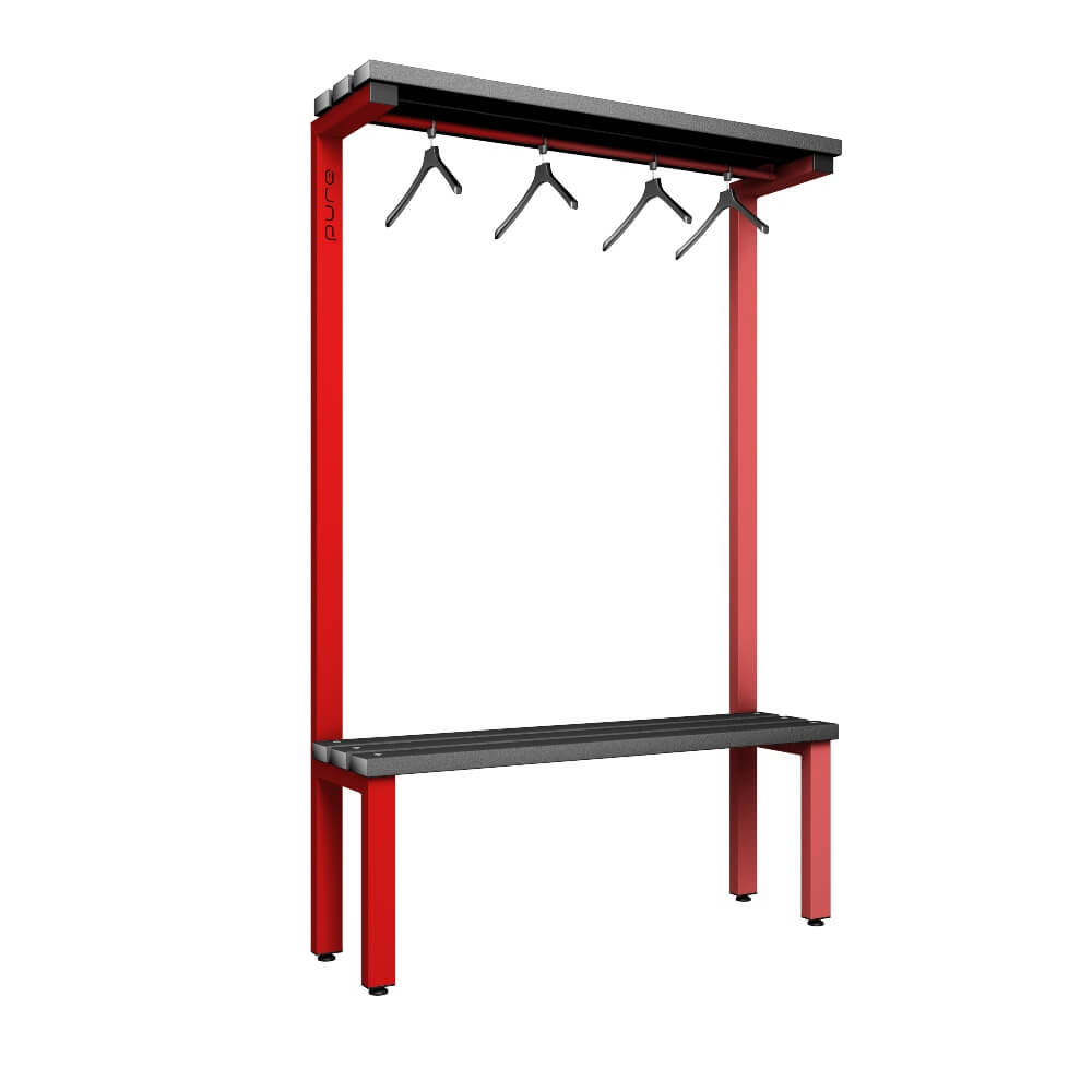 Cloakroom Bench and Hanger Rail 1200mm