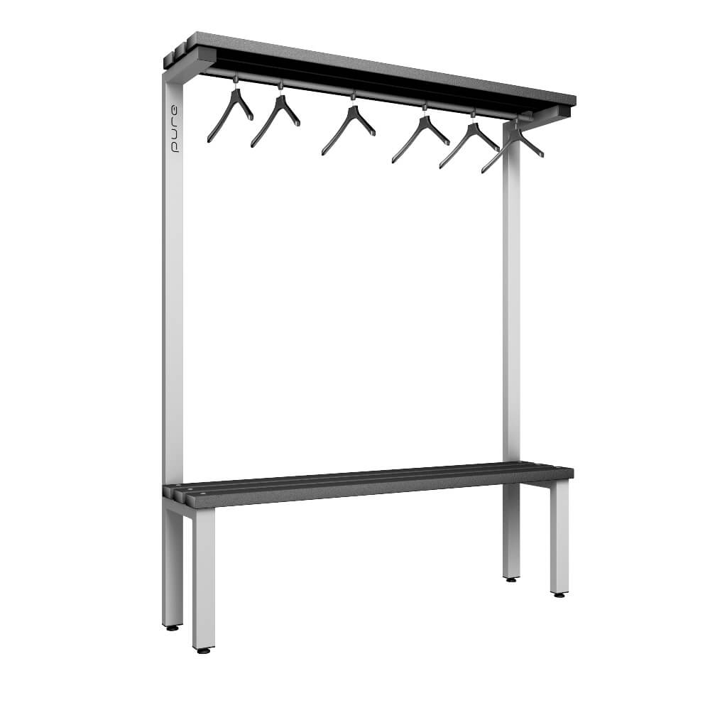 Cloakroom Bench and Hanger Rail 1500mm