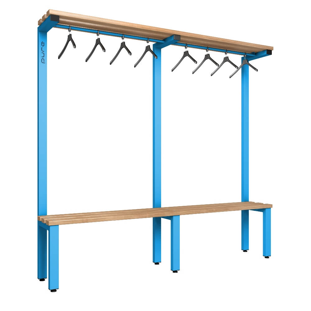 Cloakroom Bench and Hanger Rail 2000mm