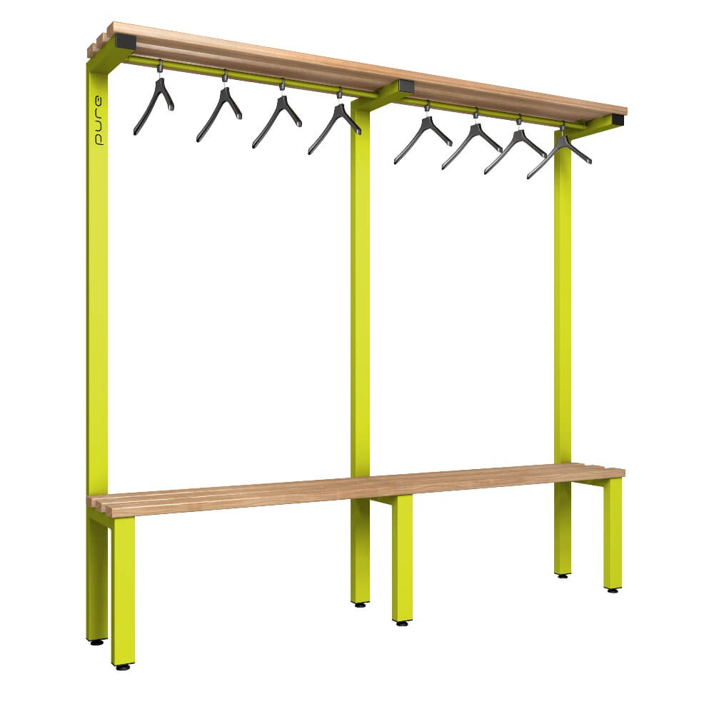 Cloakroom Bench and Hanger Rail 2000mm