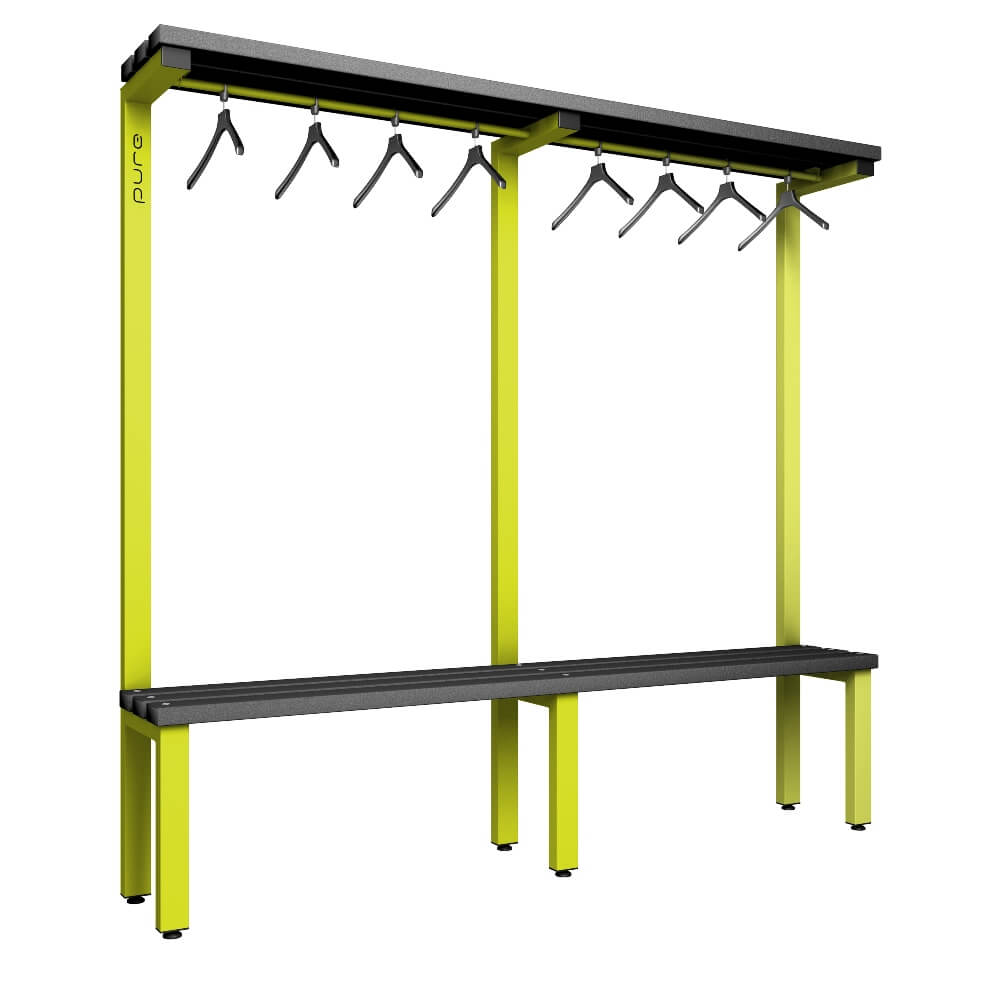 Cloakroom Bench and Hanger Rail 2000mm